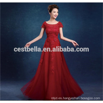 Elegante Diseño Sexy Elegante Encaje Rojo Gris Mujeres Vestido formal 2016